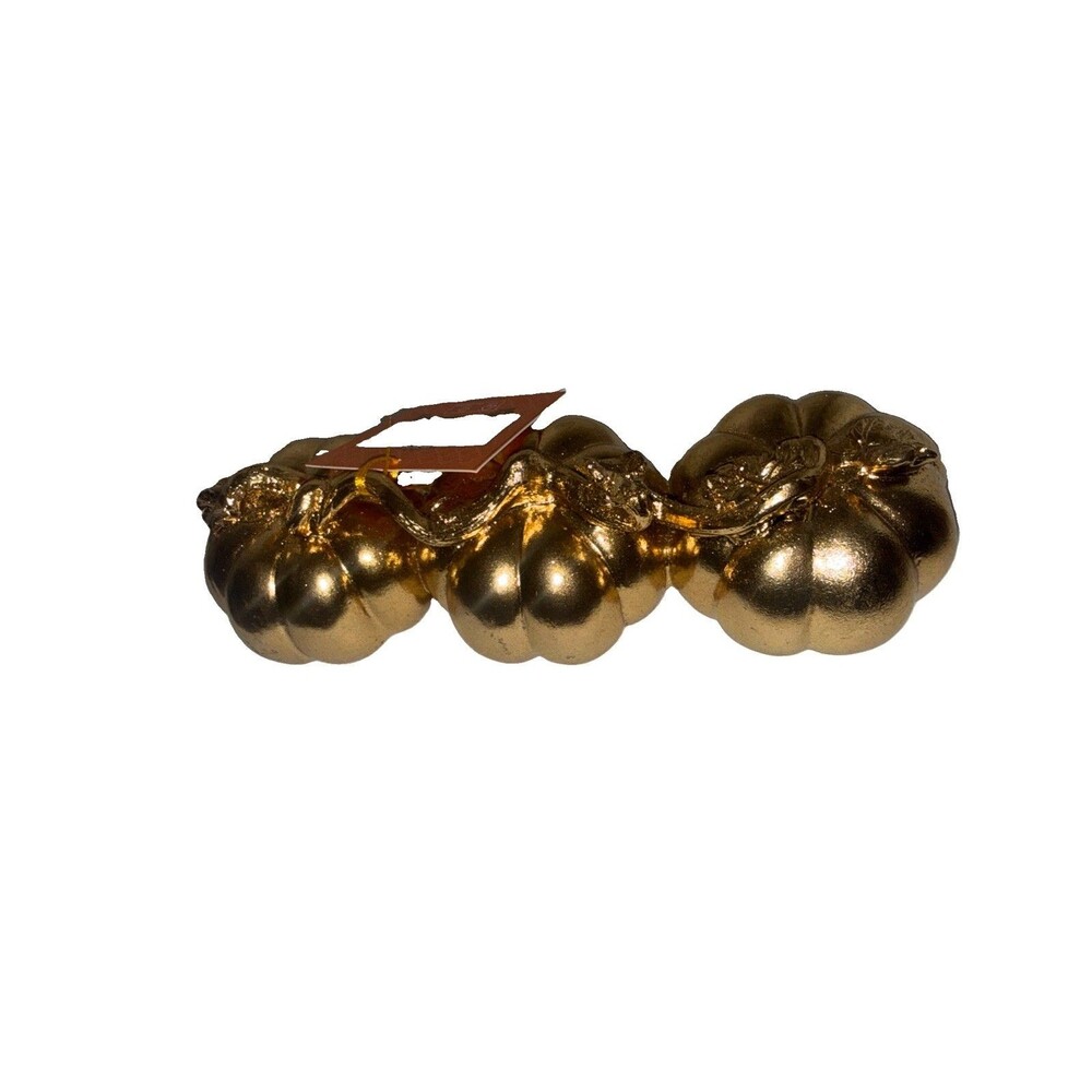 3 Pack Gold Pumpkins for Decorating – Fall & Thanksgiving Decorations